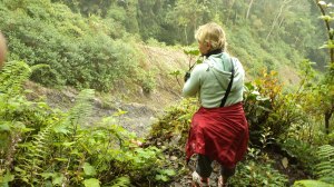 tomando foto en el parque Volcán Baru