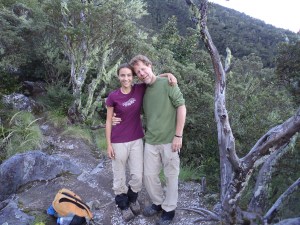 papa e hija en el Volcán Baru