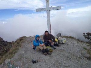 en una foto en el Volcán Baru